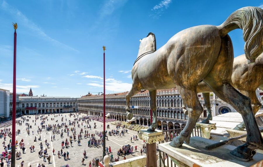 Doge's Palace & St. Mark's Basilica with Terrace Access Tour - St. Mark’s Square before the basilica