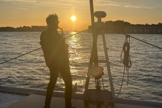 Sunset Jazz Catamaran Cruise with Aperitivo and Live Saxophone - Setting out from San Marco Bay