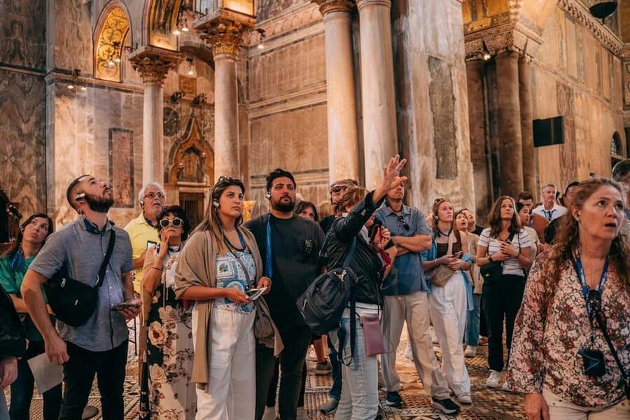 Venice: St Mark's Basilica Small-Group Tour with Terrace - Inside St. Mark’s Basilica: look up, then listen