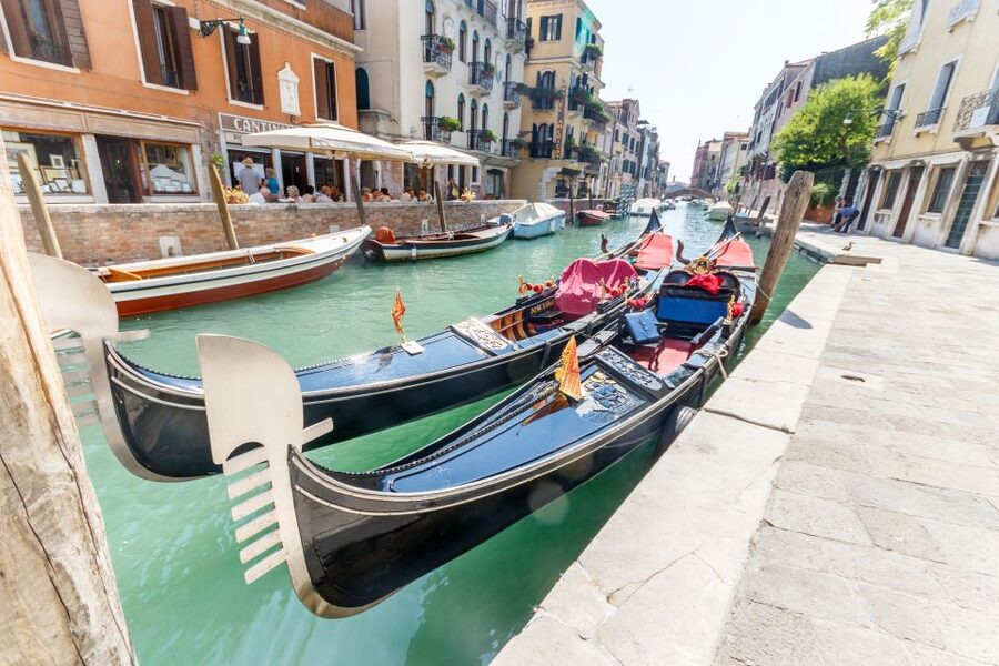 Venice: Traditional Shared Gondola Ride - Slipping through the smaller canals